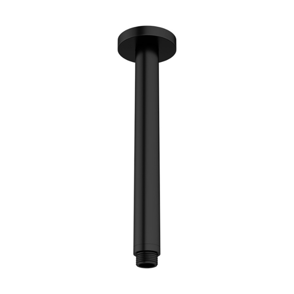 Product Cut out image of the Crosswater MPRO Matt Black Ceiling Mounted Shower Arm